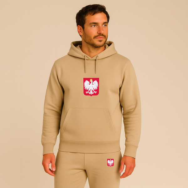 Men's Poland National Soccer Team Hoodie Joggers Set