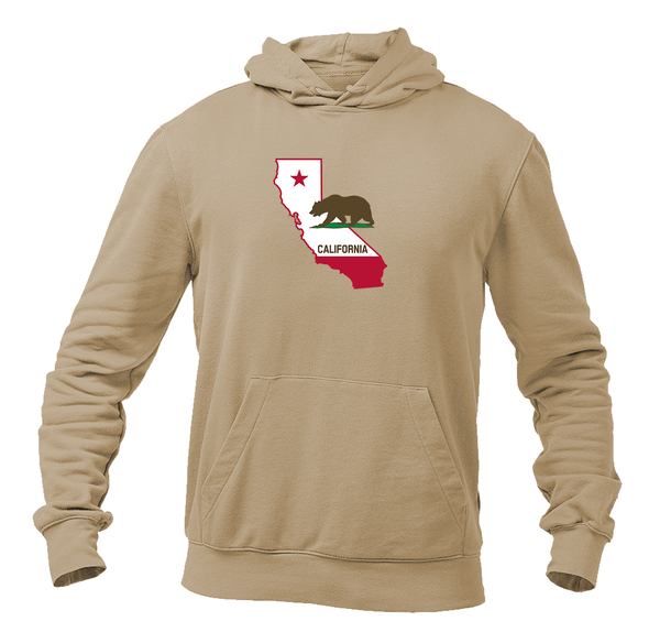 Men's California Bear Map Softstyle Midweight Hooded Sweatshirt