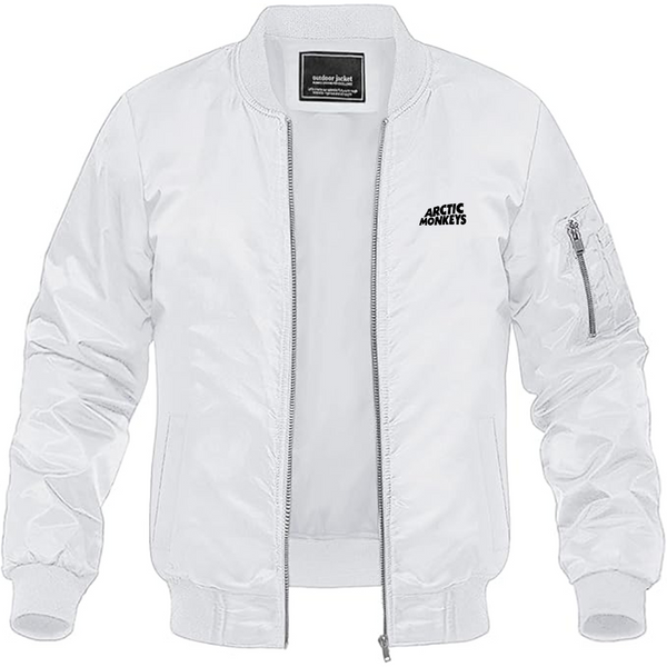 Men's Arctic Monkeys  Logo Lightweight Bomber Jacket Windbreaker Softshell Varsity Jacket Coat