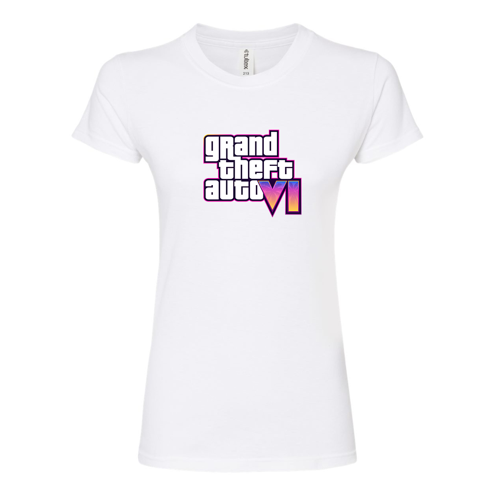 Women’s GTA 6 Grand Theft Auto VI Round Neck T-Shirt Game