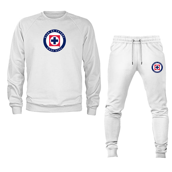 Men's Cruz Azul Football Club Crewneck Sweatshirt Joggers Suit