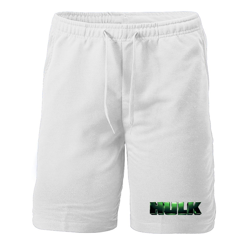 Men's The Hulk Marvel Superhero Athletic Fleece Shorts