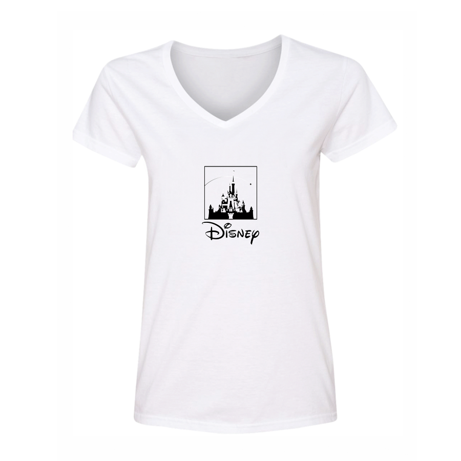 Women's Walt Disney Cartoon  V-Neck T-Shirt