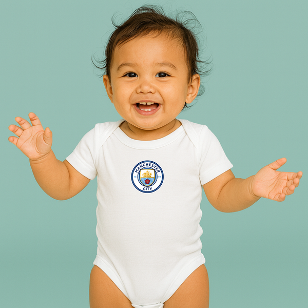 Baby Manchester City Soccer Romper Onesie
