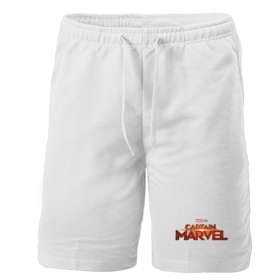 Men's Captain Marvel Superhero  Athletic Fleece Shorts