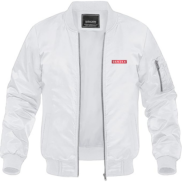 Men's Danzka Logo Lightweight Bomber Jacket Windbreaker Softshell Varsity Jacket Coat