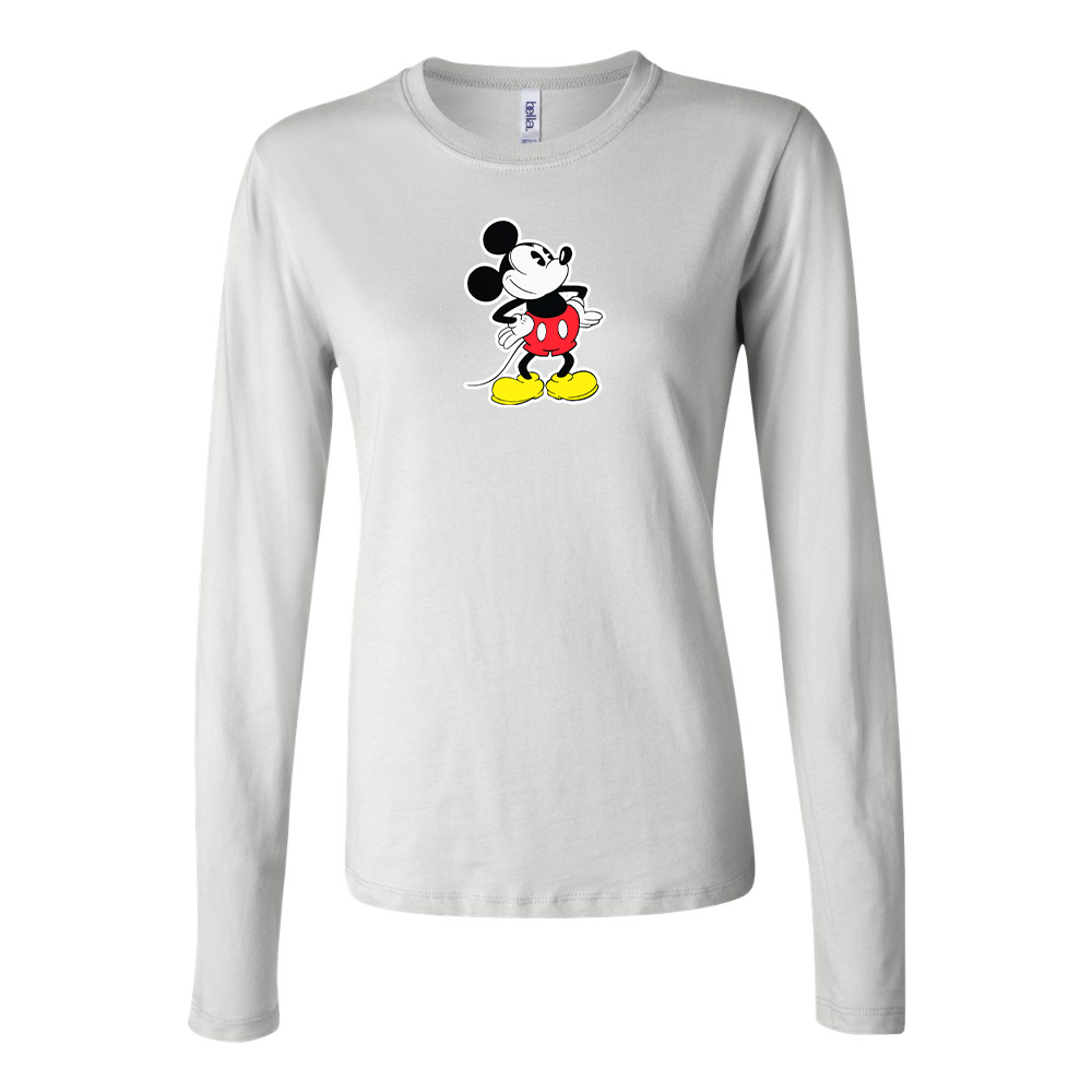 Women's Mickey Mouse Cartoon Long Sleeve T-Shirt