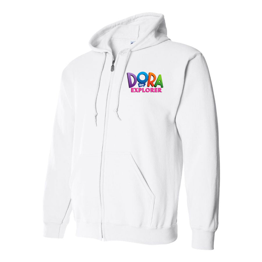 Men's Dora The Explorer Cartoon Zipper Hoodie