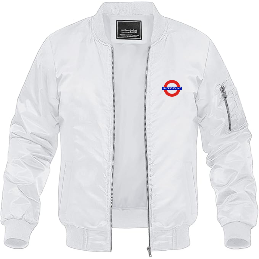 Men's London Tube Logo Lightweight Bomber Jacket