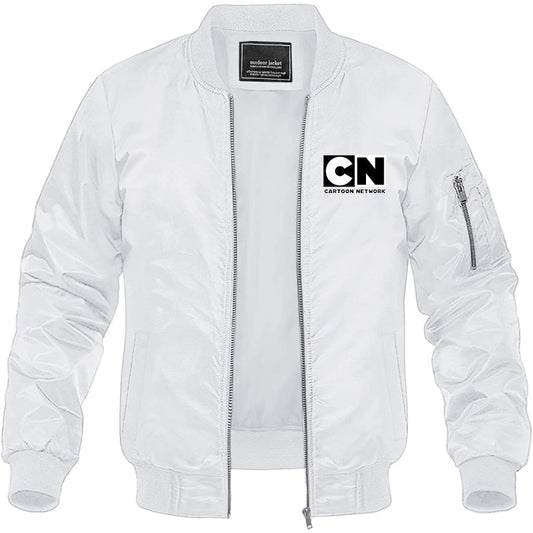 Men's Cartoon Network Lightweight Bomber Jacket Windbreaker Softshell Varsity Jacket Coat