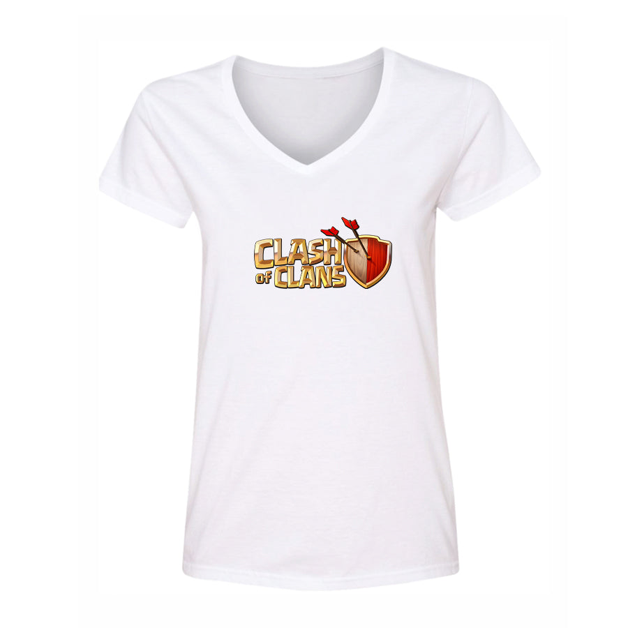 Women's Clash of Clans Game V-Neck T-Shirt