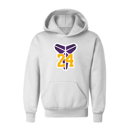 Youth Kids Kobe Bryant Mamba 24 Pullover Hoodie