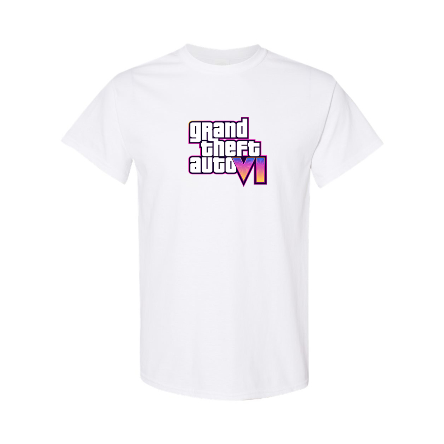 Youth Kids GTA 6 Grand Theft Auto VI Cotton T-Shirt Game