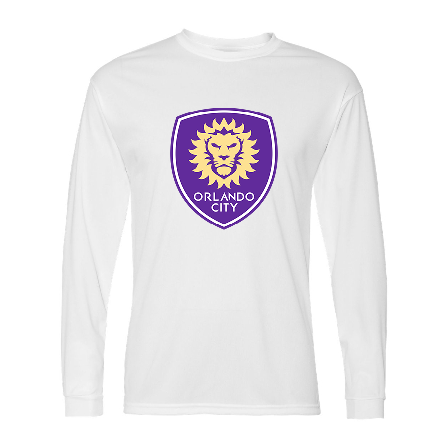 Men's Orlando City Soccer Polyester Long Sleeve T-Shirt