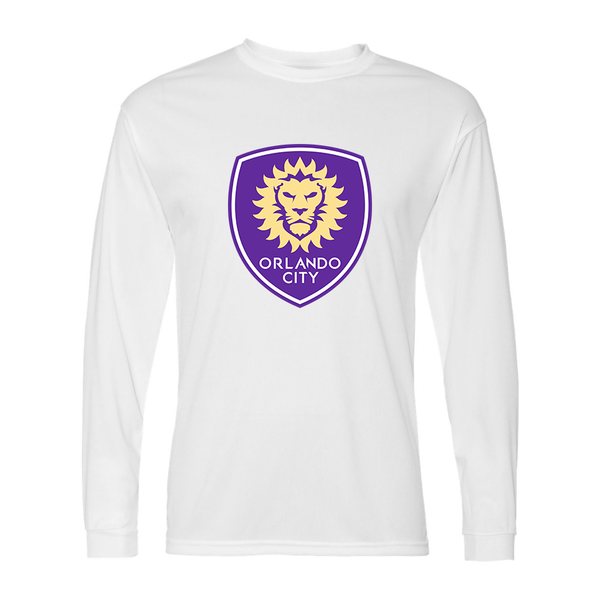 Men's Orlando City Soccer Polyester Long Sleeve T-Shirt