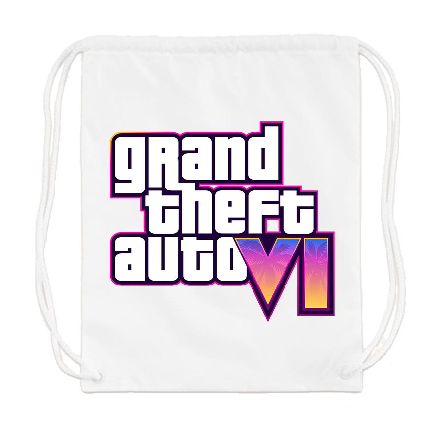 GTA 6 Grand Theft Auto VI Drawstring Bag Game