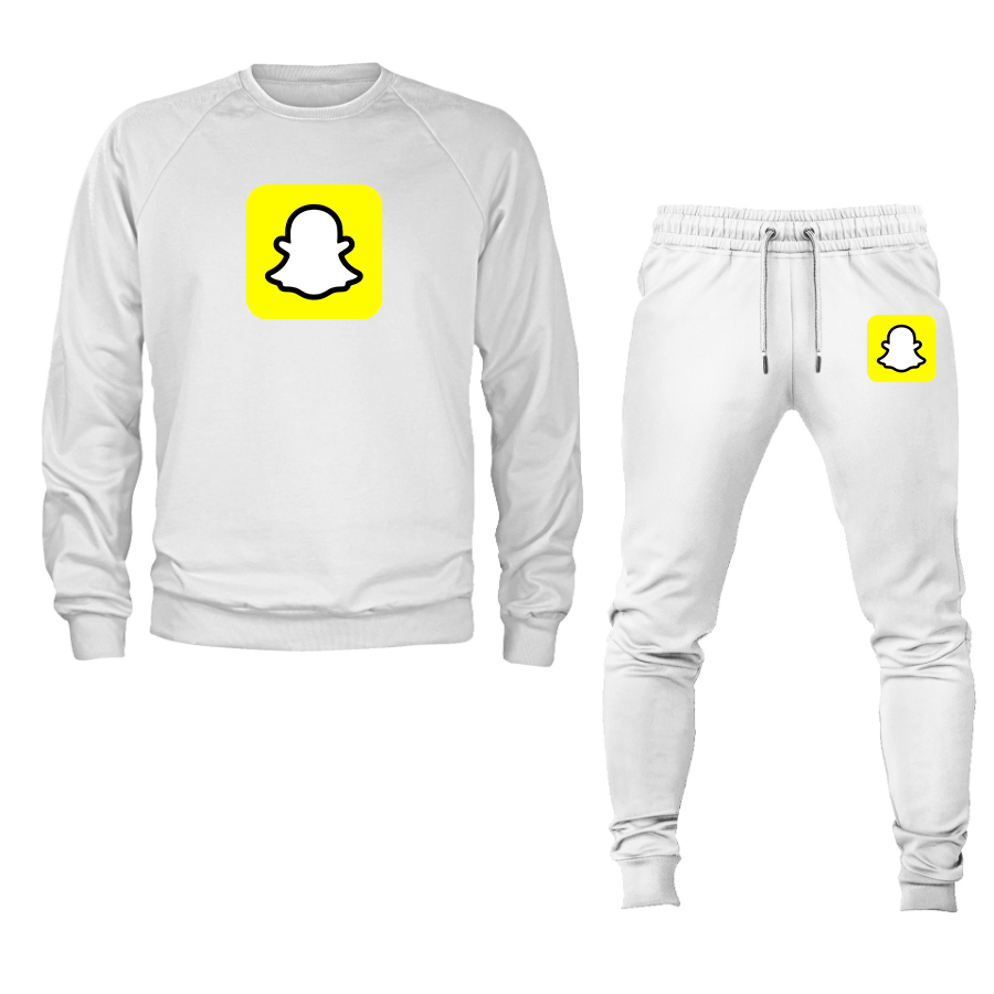 Men's Snapchat Social Crewneck Sweatshirt Joggers Suit