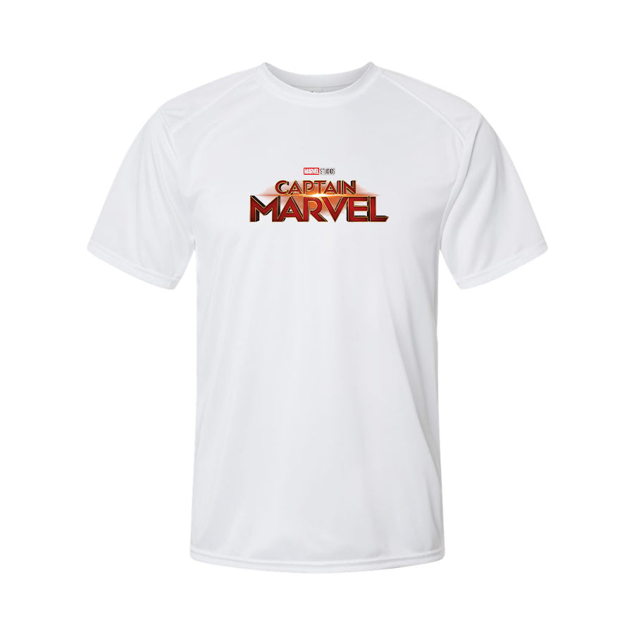 Youth Kids Captain Marvel Superhero  Performance T-Shirt