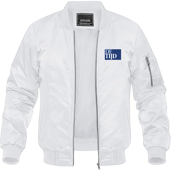 Men's De Tijd   Lightweight Bomber Jacket Windbreaker Softshell Varsity Jacket Coat