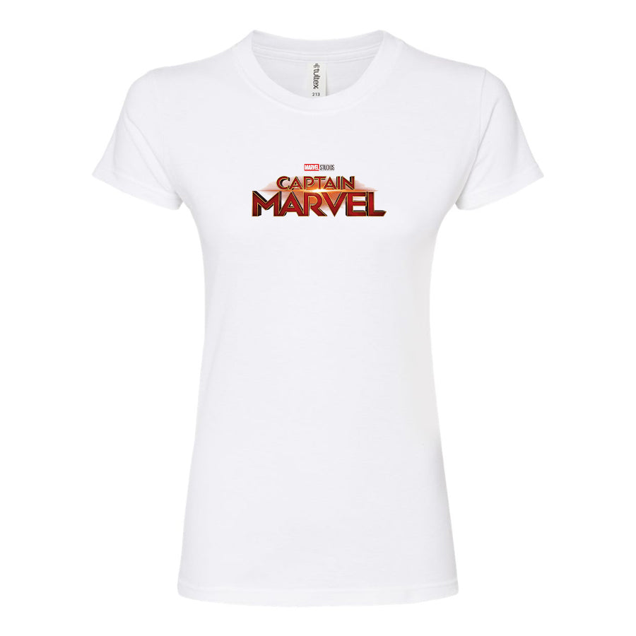 Women's Captain Marvel Superhero  Round Neck T-Shirt