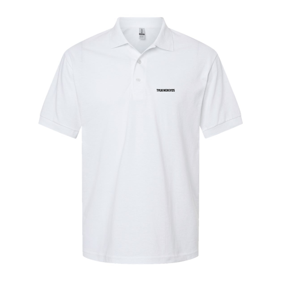 Men's Talking Heads Logo Dry Blend Polo - White