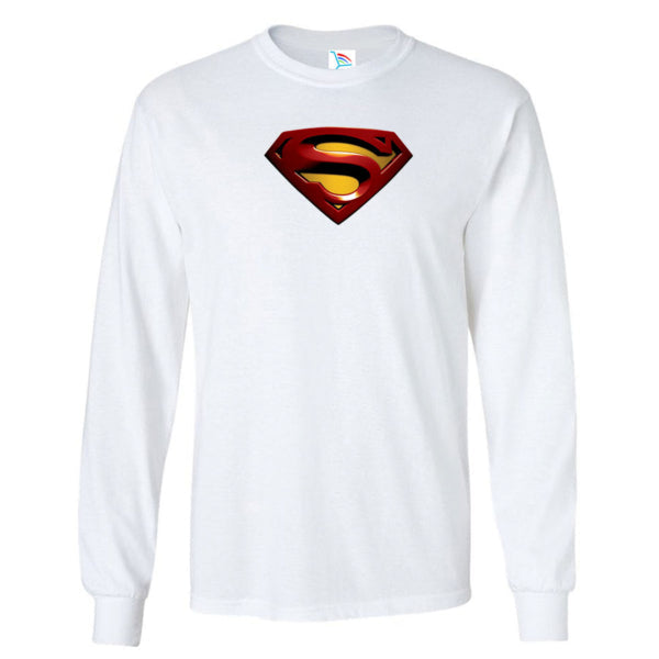 Men's Superman Superhero Long Sleeve T-Shirt