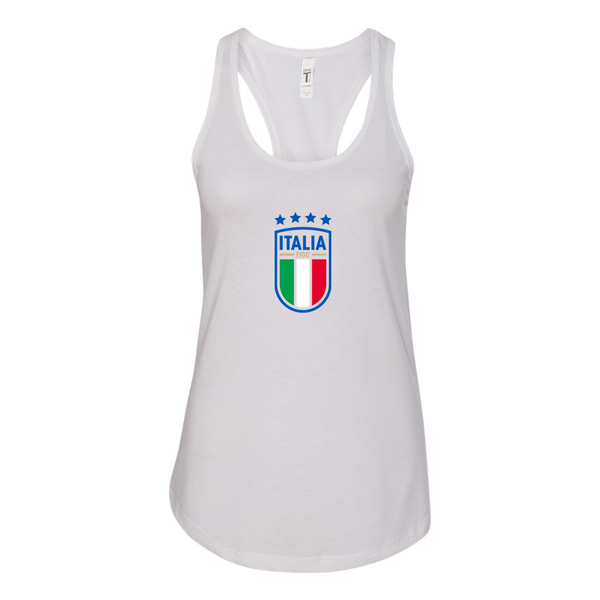Women's Italy National Soccer Racerback Tank Top