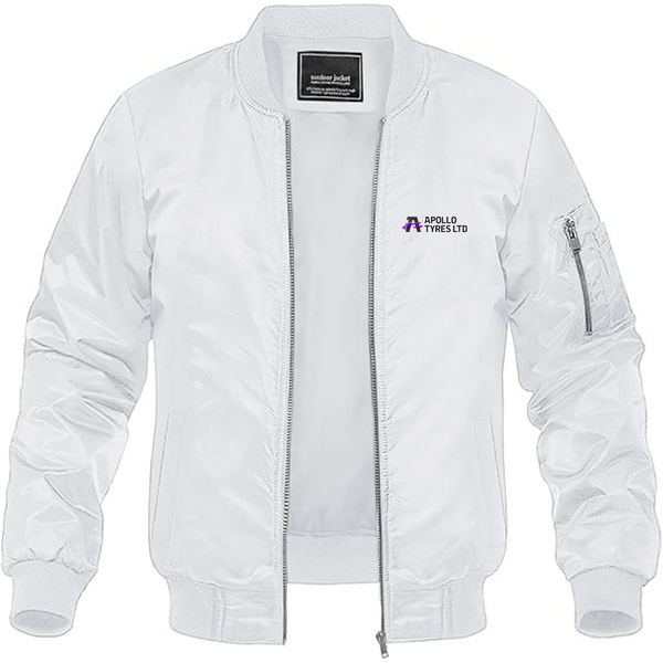 Men's Apollo Tyres Logo Lightweight Bomber Jacket Windbreaker Softshell Varsity Jacket Coat