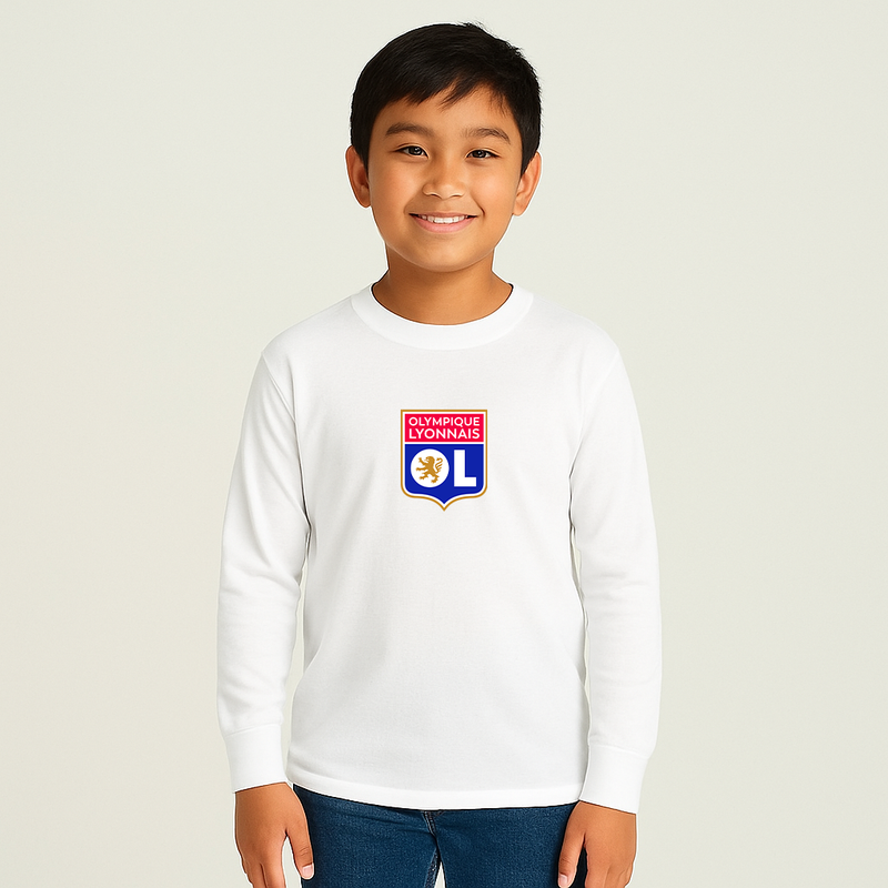 Youth Kids Olympique Lyonnais FC Long Sleeve T-Shirt