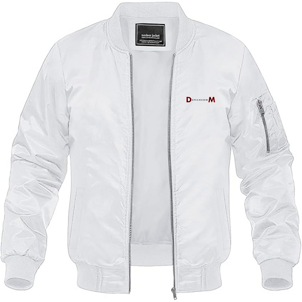 Men's Depeche Mode  Logo Lightweight Bomber Jacket Windbreaker Softshell Varsity Jacket Coat