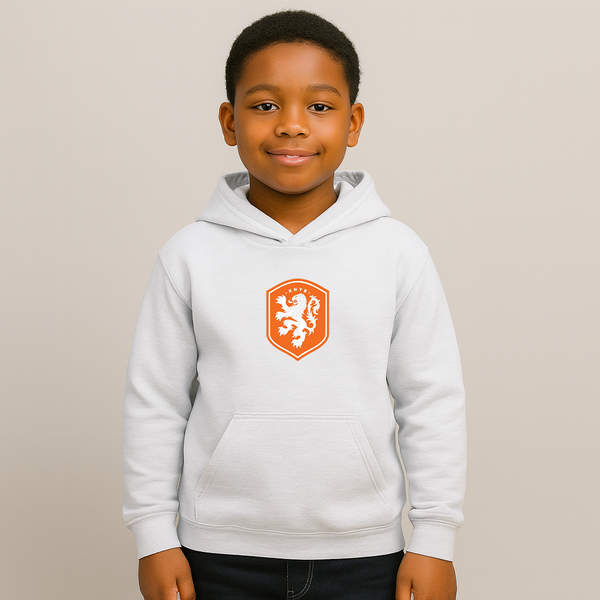 Youth Kids Netherlands National Soccer Team Pullover Hoodie