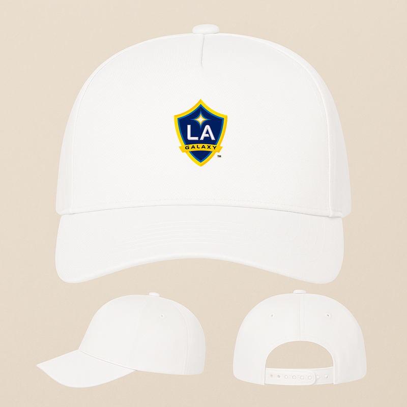 LA Galaxy FC Five Panel Twill Snapback Cap