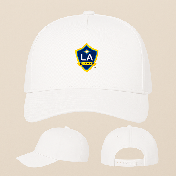 LA Galaxy FC Five Panel Twill Snapback Cap