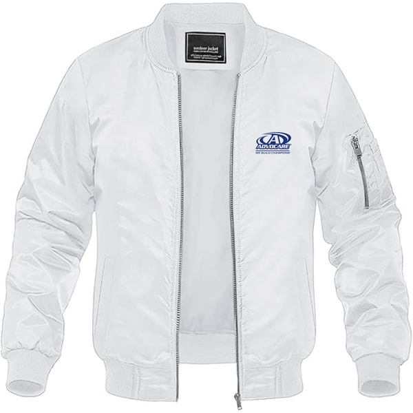 Men's Advocare Logo Lightweight Bomber Jacket Windbreaker Softshell Varsity Jacket Coat