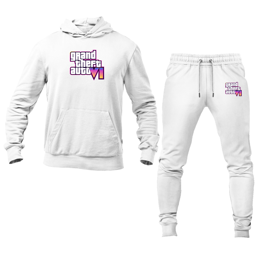 Men's GTA 6 Grand Theft Auto VI Hoodie Joggers Set Game