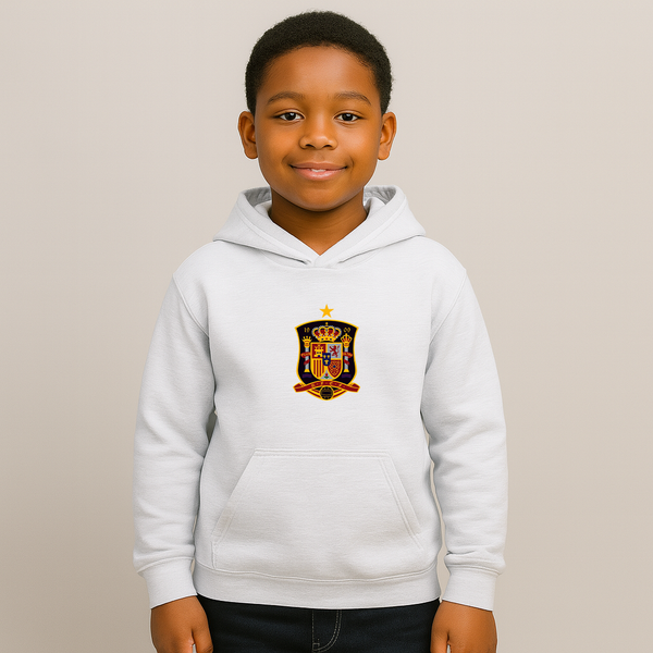 Youth Kids Spain National Soccer Team Pullover Hoodie