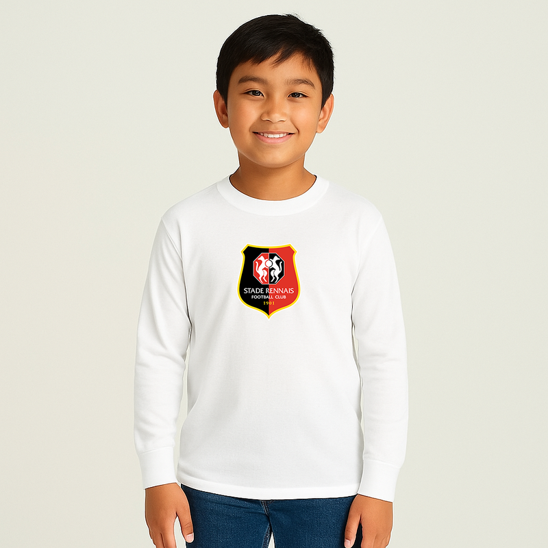 Youth Kids Stade Rennais FC Long Sleeve T-Shirt