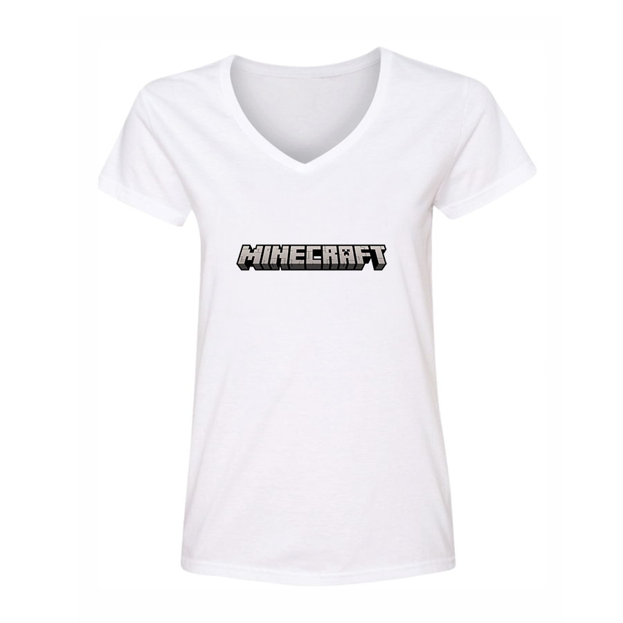 Women's Minecraft Game V-Neck T-Shirt