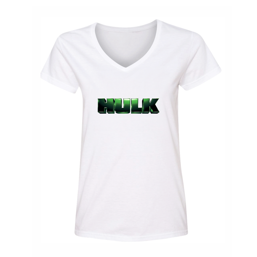 Women's The Hulk Marvel Superhero V-Neck T-Shirt