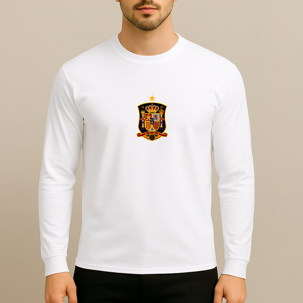 Men's Spain National Soccer Team Long Sleeve T-Shirt