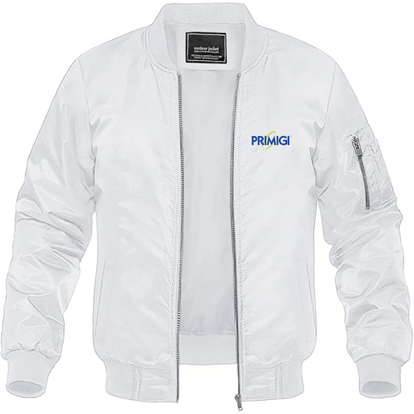 Men's Primigi Logo Lightweight Bomber Jacket Windbreaker Softshell Varsity Jacket Coat