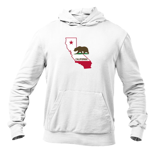 Men's California Bear Map Softstyle Midweight Hooded Sweatshirt