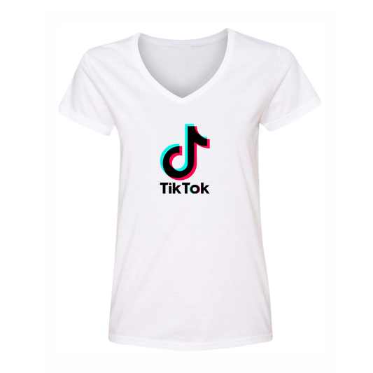 Women's TikTok Social V-Neck T-Shirt