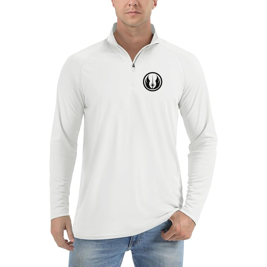 Men’s Jedi Star Wars _ Lightweight Quarter-Zip Athletic Shirt – Long Sleeve Polyester Wear