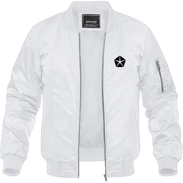 Men's Sunbeam Logo Lightweight Bomber Jacket Windbreaker Softshell Varsity Jacket Coat