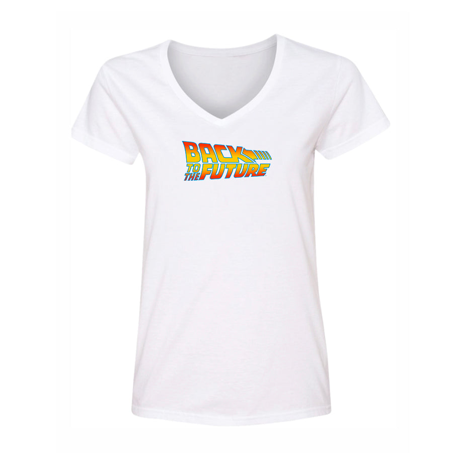 Women's Back To The Future Movie V-Neck T-Shirt