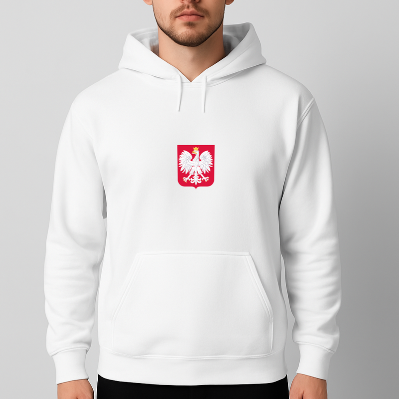 Men's Poland National Soccer Team Pullover Hoodie
