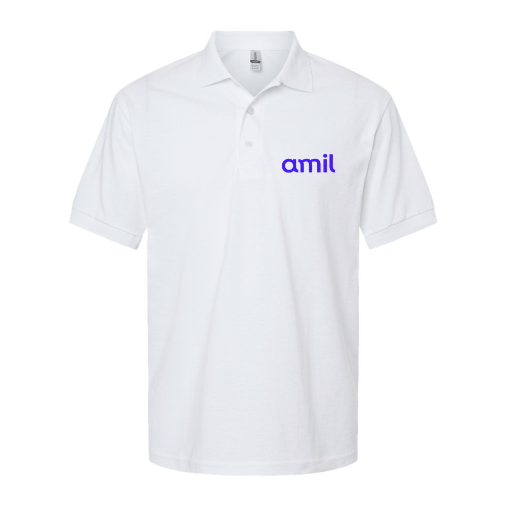 Men's Amil Dry Blend Jersey Polo - White