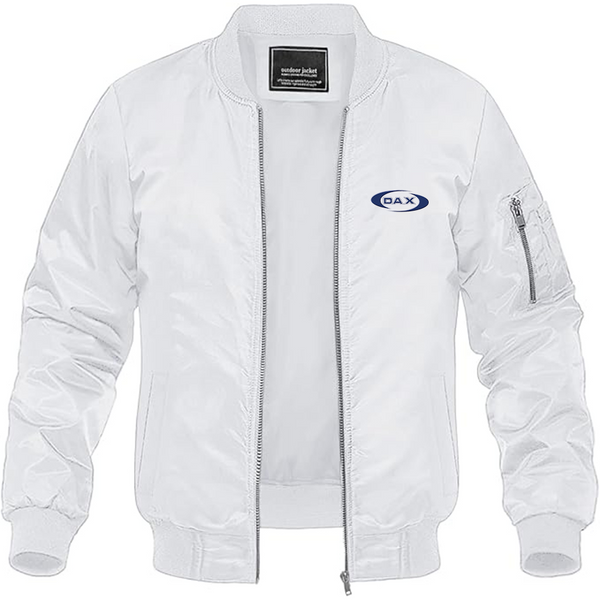 Men's Dax Cars Logo Lightweight Bomber Jacket Windbreaker Softshell Varsity Jacket Coat