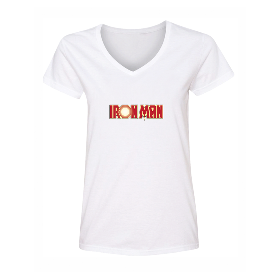 Women's Iron Man Marvel Superhero V-Neck T-Shirt